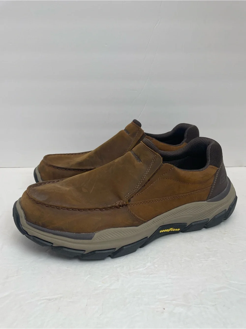 Skechers Men's Respected Catel Brown Slip-On Loafers Sneakers 11.5